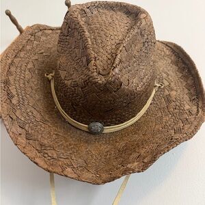 Conner Handmade Hats Boho Western Raffia Straw Sun Hat Size S/M